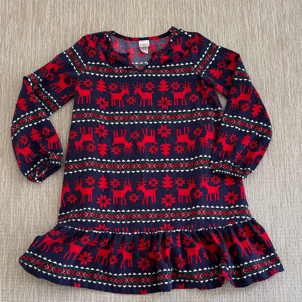 Hanna Andersson Holiday Reindeer Nightgown - size 10